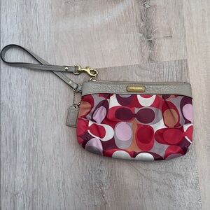 Coach Red and Pink Wristlet